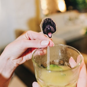 Benutzerdefinierte Hunde Getränkerührer | Hunde Trink-Rühr | Swizzle-Stick | Haustier Getränkerührer | Signature Drink Stir Stick | Haustier Hochzeit Drink Rührer