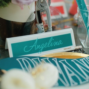 Tented Name Plate | Teacher Appreciation Gift | Desk Name Plate | Personalized Desk Placard |  Teacher Name Plate