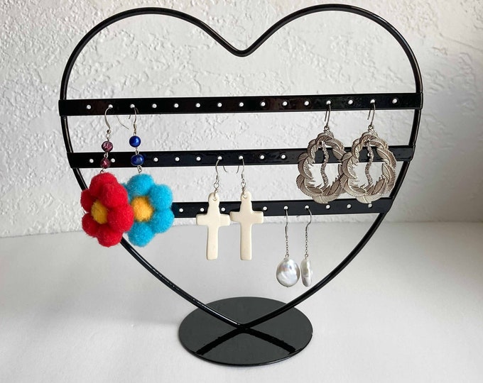 Heart Shape Jewelry Stand | Earring Holder | Necklace Holder | Organizer Rack Tower | Jewelry Organizer| Jewelry Stand| Jewelry Holder