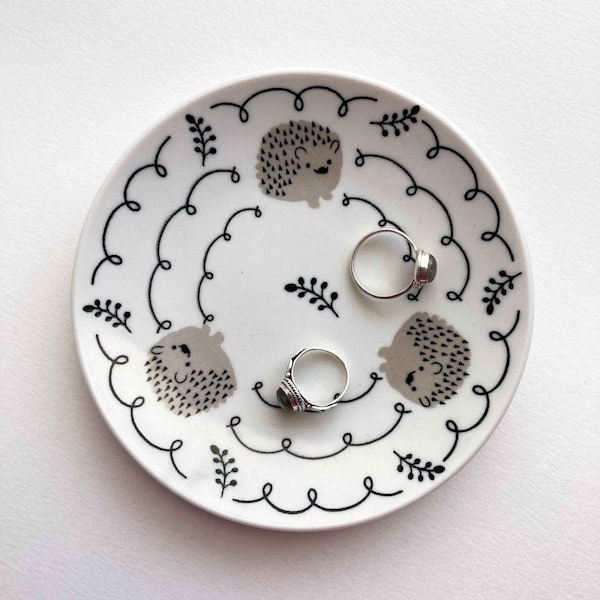 Porcupine Lover Gift | Jewelry Holder | Trinket Dish | Jewelry Storage Tray | Animal Ring Dish Holder | Small Dish | Porcupine Trinket Dish