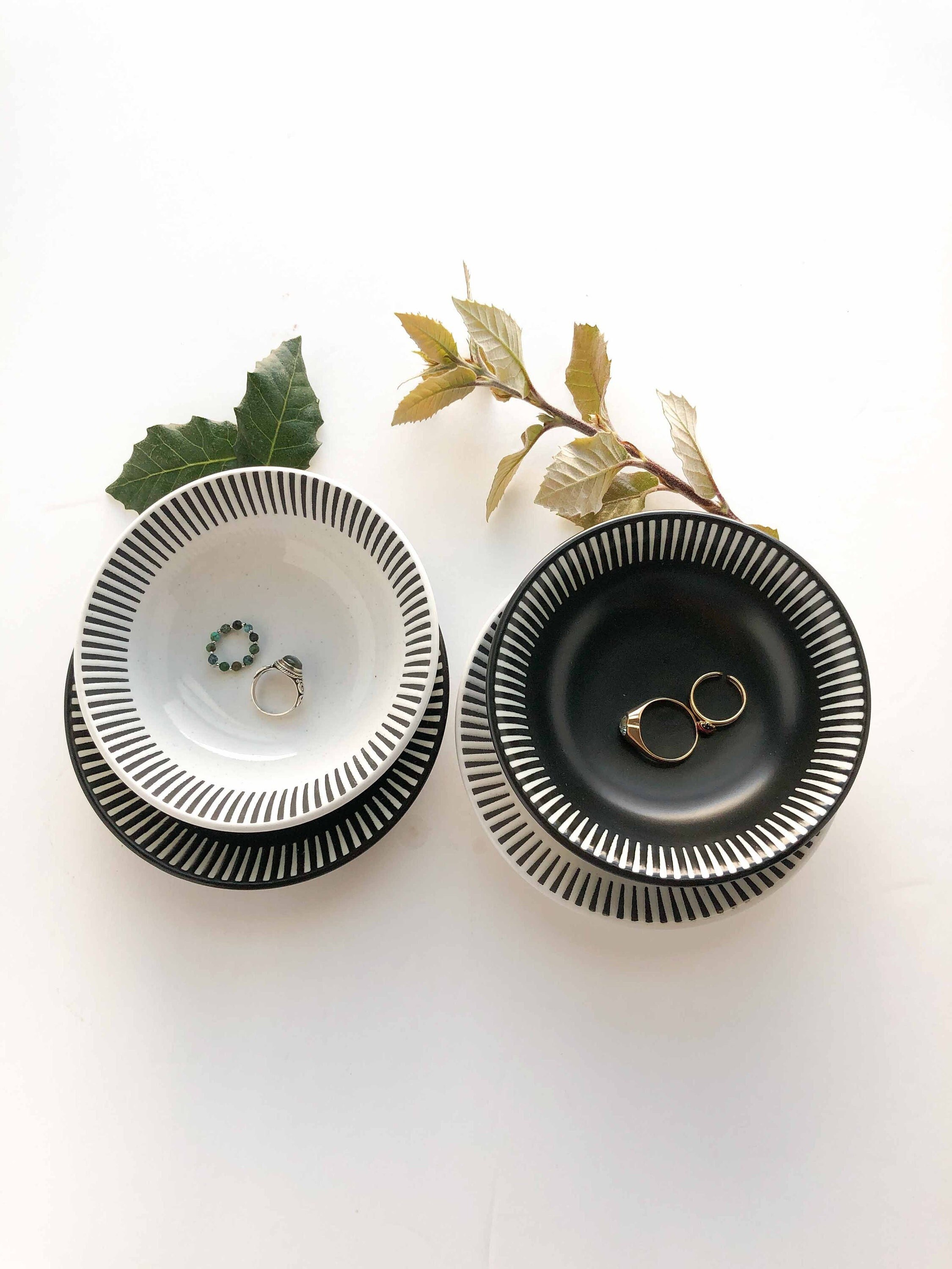 Ring Holder Trinket Tray Ceramic Jewelry Dish Porcelain Home Decor 
