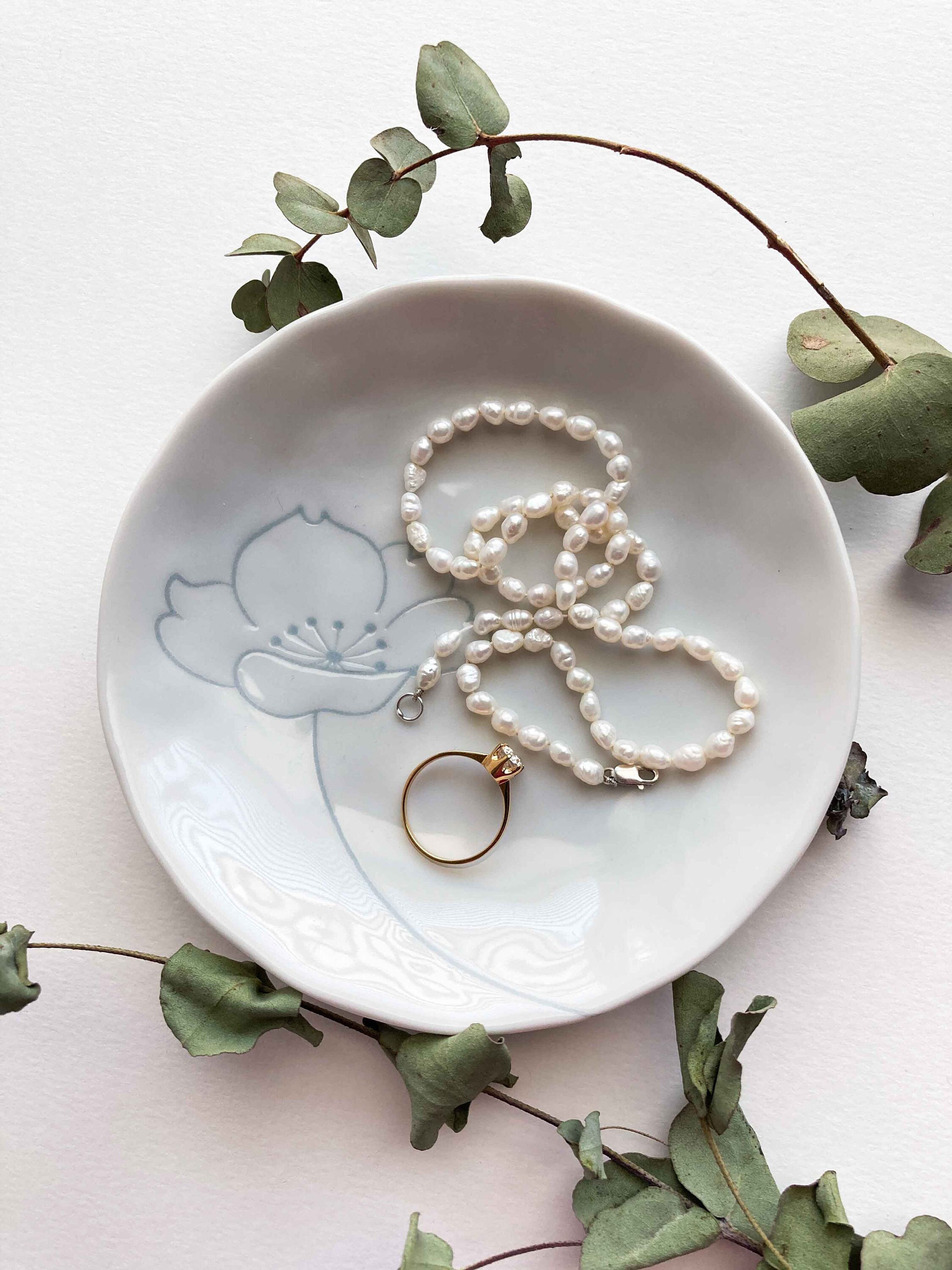 Flower Ring Dish Holder Jewelry Holder Trinket Dish Key Etsy