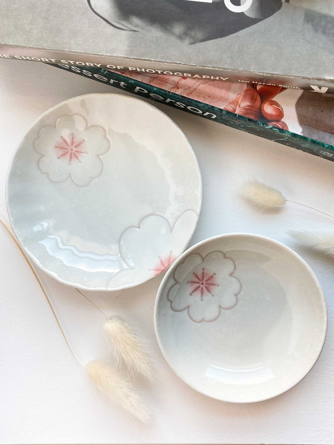 Cherry Blossom Flower Ring Dish Jewelry Holder Trinket Dish Jewelry