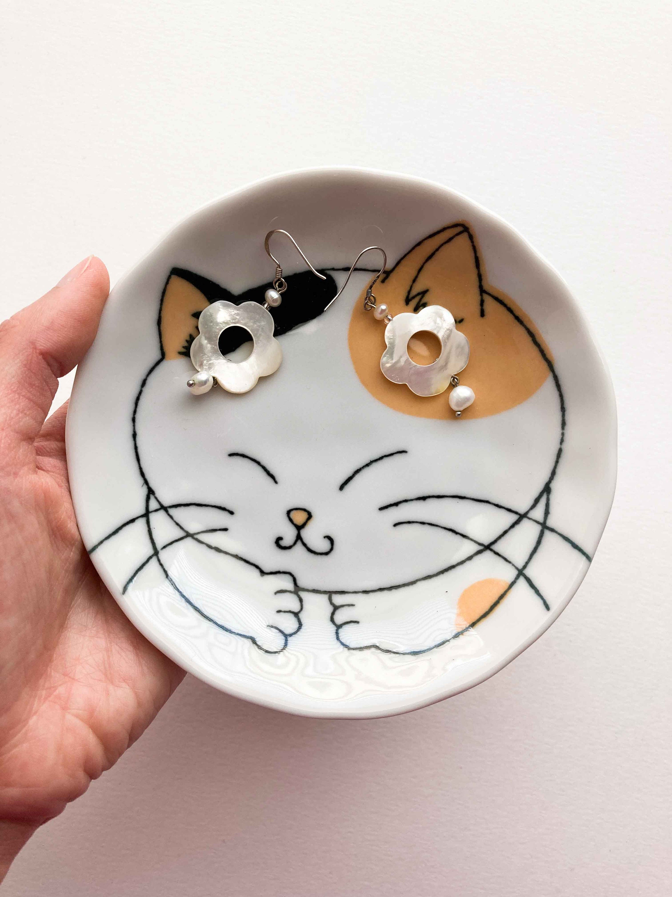Cat Ceramic Ring Dish Jewelry Holder Trinket Dish Ring Etsy