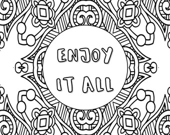 Winter Mandala Holiday Printable Coloring Page Instant | Etsy