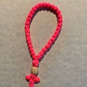 Pink 33 Knot Prayer Rope