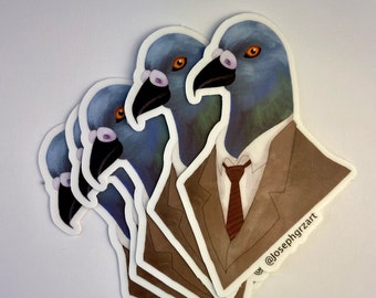 Professor Pigeon vinyl Sticker