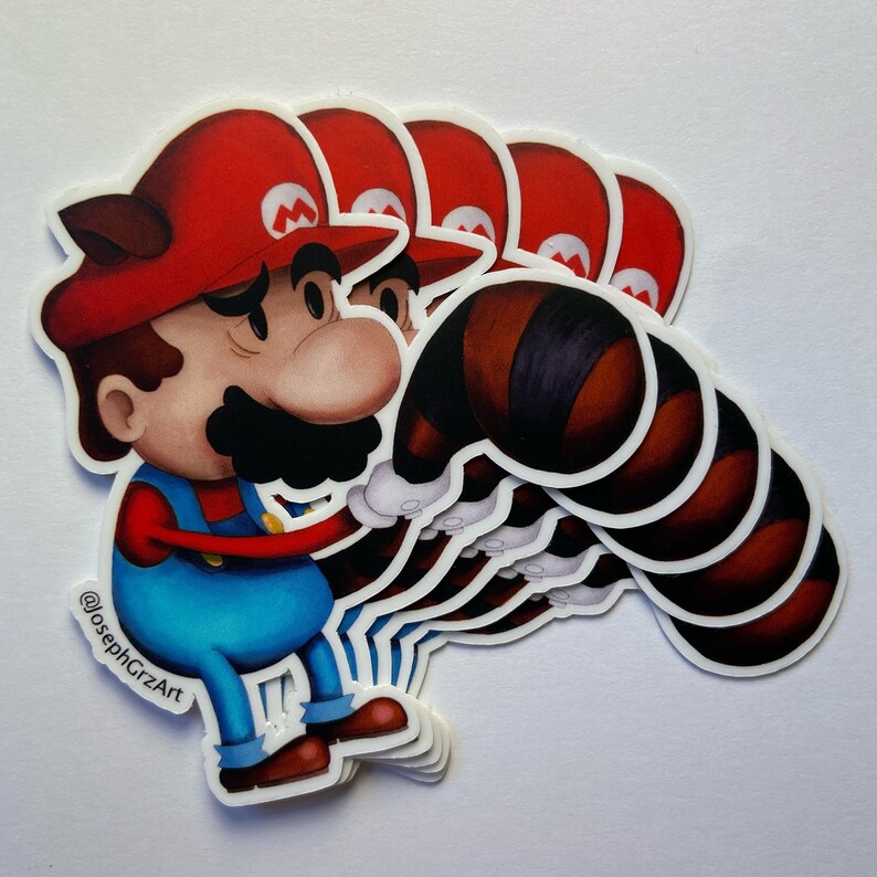 Super Mario Vinyl Stickers Laptop Stickers Water Bottle Stickers Etsy