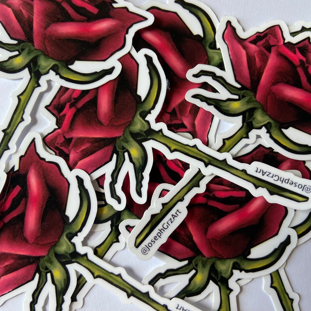Sticker Rosak Rose Sticker - Etsy