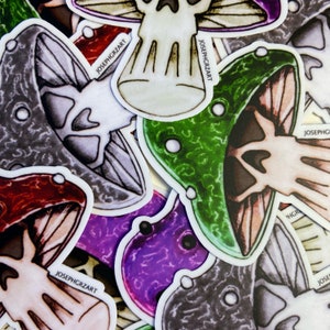 Skull-Shroom Pack | Mushroom Stickers | Vinyl Stickers | Laptop Stickers | Water Bottle Stickers
