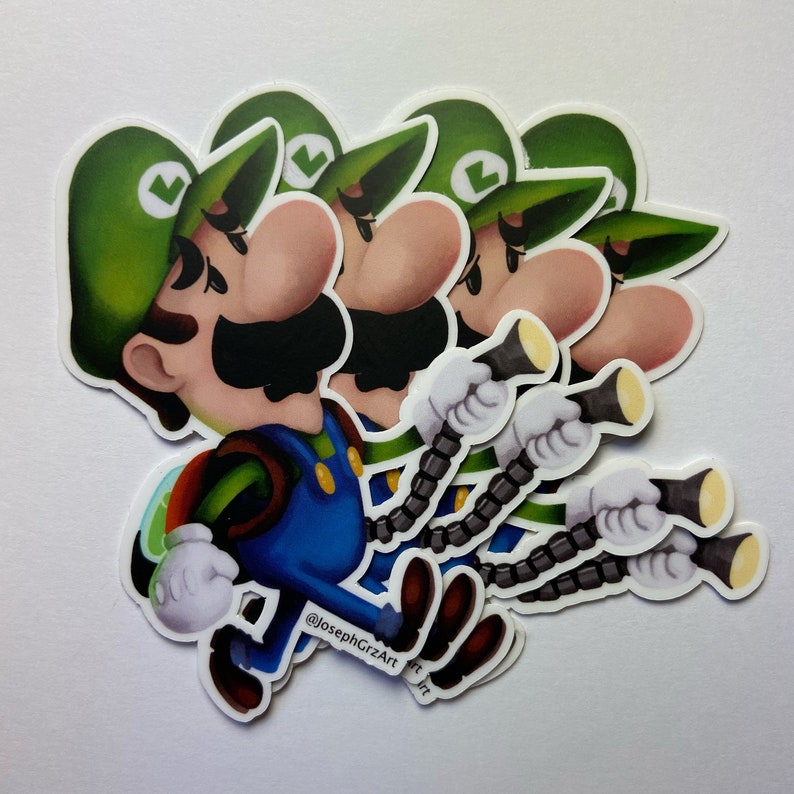 Super Mario Vinyl Stickers Laptop Stickers Water Bottle Stickers Etsy
