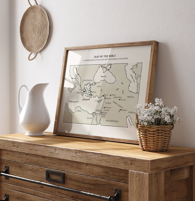 Bible Map - Old and New Testament, Unframed Print Wall Art - Etsy