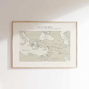 Carte de la Bible, Ancien et Nouveau Testament, cartes d'étude chrétienne, art chrétien moderne minimaliste, téléchargement numérique imprimable, cartes d'école à la maison