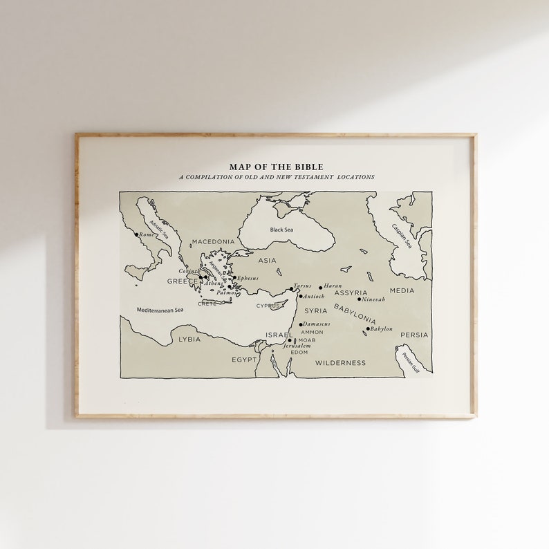 Map of the Bible Old and New Testament Christian Study Maps - Etsy