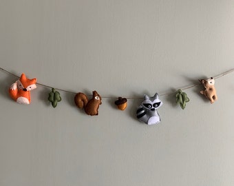 Woodland animals decor, woodland animals ornaments, woodland nursery decor, forest animals