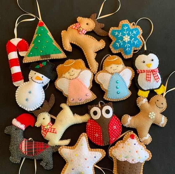 christmas felt bolsas