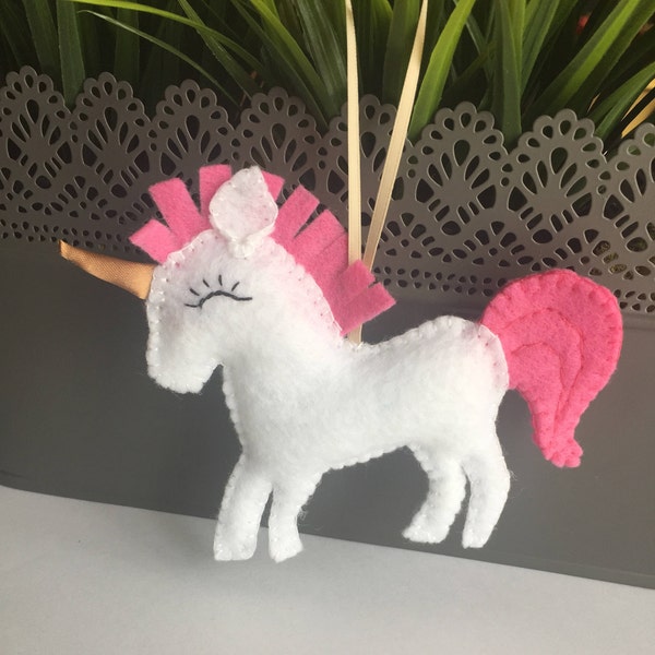 Personalized Unicorn ornaments, christmas ornaments, christmas decorations, felt ornaments, Unicorn felt ornament, nursery decorations,