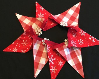 Christmas banner, Christmas bunting flags, Christmas garland, Christmas flag pennant, Christmas decor, holiday banner bunting