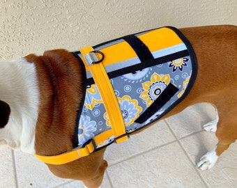 yellow service dog vest