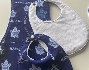 For the newest NHL little sports fan - bib, burp pad and/or a set of each