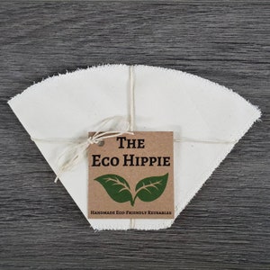 Reusable Organic Cotton Coffee Filters / Zero Waste Kitchen / The Eco Hippie