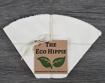 Reusable Organic Cotton Coffee Filters / Zero Waste Kitchen / The Eco Hippie