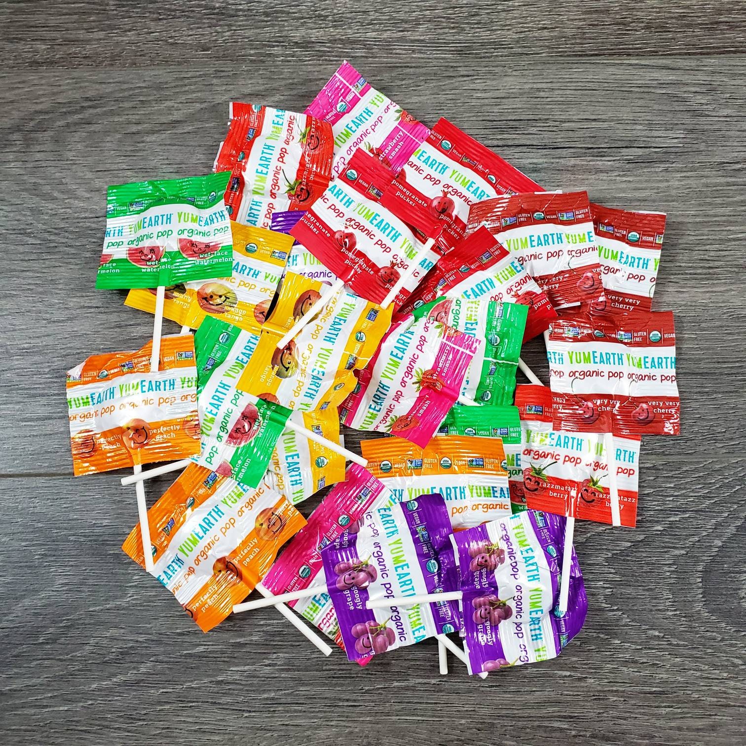 25 Organic Lollipops / 8 Assorted Flavors / Gluten Free Vegan Etsy