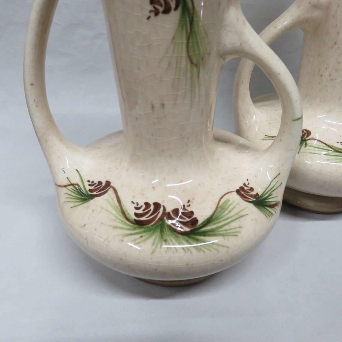 Pair of Vintage Rocky Mountain Pottery Double Handeled Vases Etsy