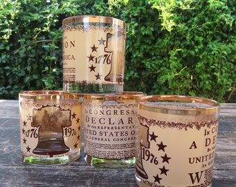 Set of 6 ~ "DECLARATION of INDEPENDENCE" 1776-1976 Low Ball Rocks Tumblers Set of 6 ~ "DECLARATION of INDEPENDENCE" 1776-1976 Low Ball Rocks Tumblers