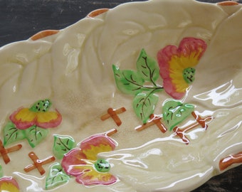 Vintage Brentleigh Beach Range Ceramic Fruit Bowl Serving Tray