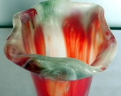 Fused Glass Vase or Candle Holder Art