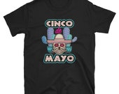 Cinco De Mayo Cactus Sugar Floral Skull Mustache Fiesta T-shirt