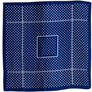 Bandana de lunares azules y blancos