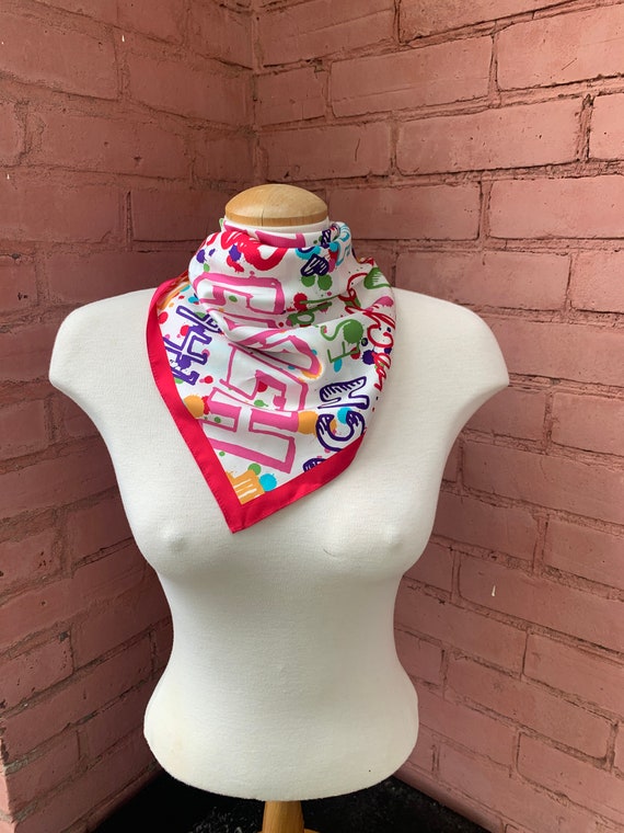 Coach Paint Splatter Silk Scarf Gem