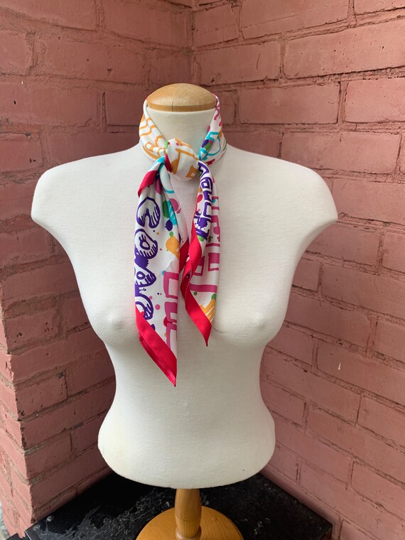 Coach Paint Splatter Silk Scarf Gem