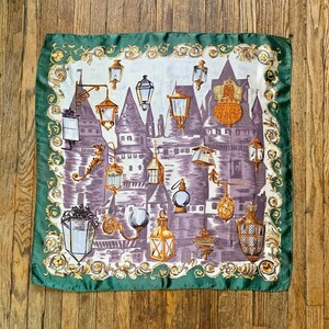 Street Lamp and Castle Silky Scarf