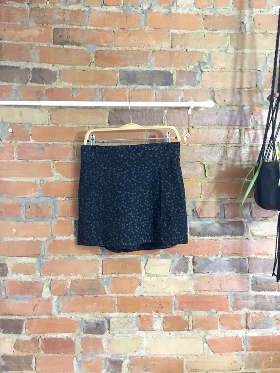 Black Floral Stretch Skort