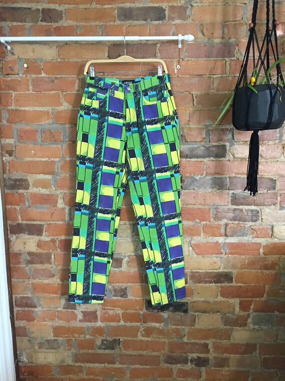 1990's Versace Abstract High Waist Jeans