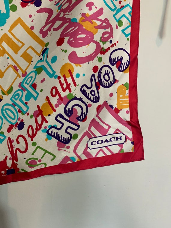 Coach Paint Splatter Silk Scarf Gem