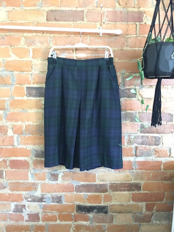 Plaid Culotte Shorts