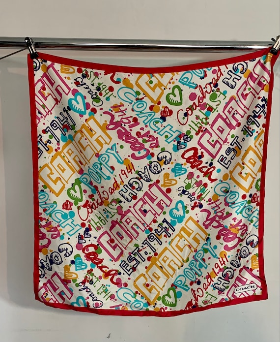 Coach Paint Splatter Silk Scarf Gem