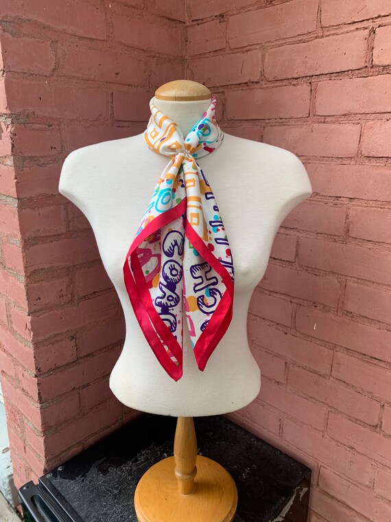 Coach Paint Splatter Silk Scarf Gem