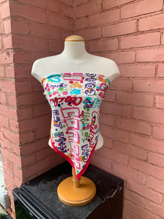 Coach Paint Splatter Silk Scarf Gem