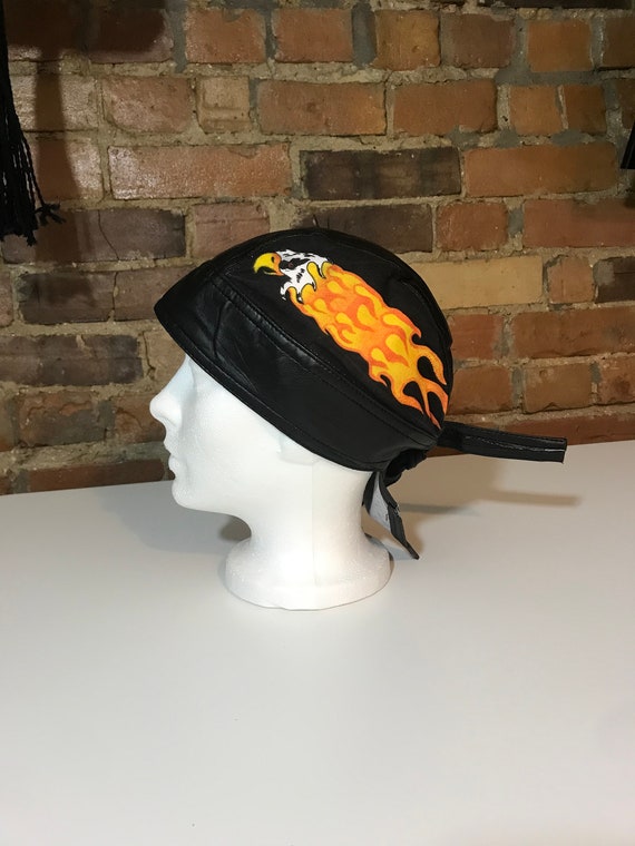 Flaming Eagle Skull Cap