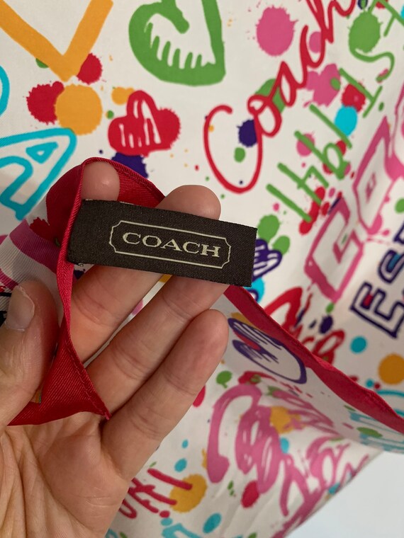 Coach Paint Splatter Silk Scarf Gem