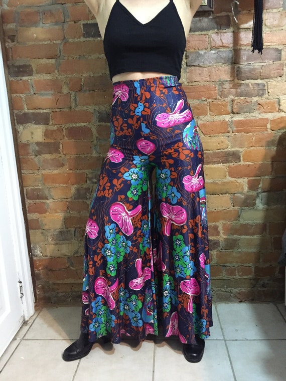 Psychedelic 1960's Silky Palazzo Pants