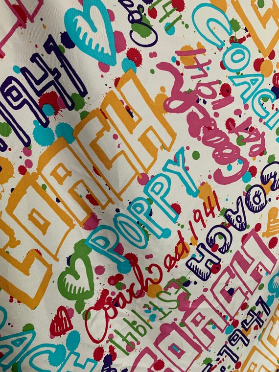 Coach Paint Splatter Silk Scarf Gem