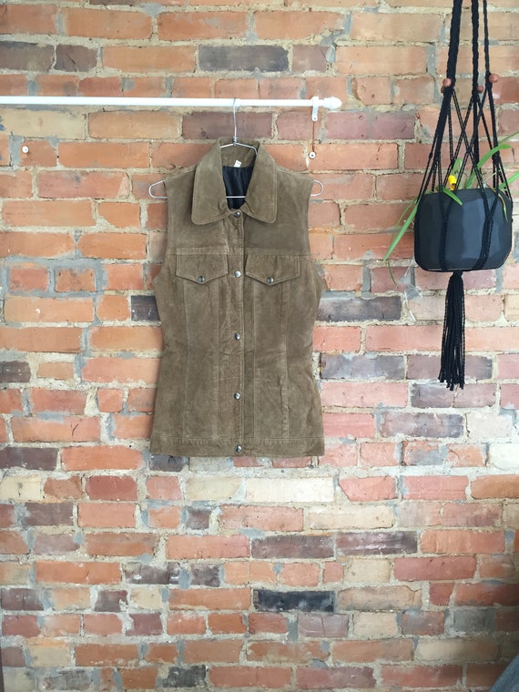 Caramel Suede Vest Dress