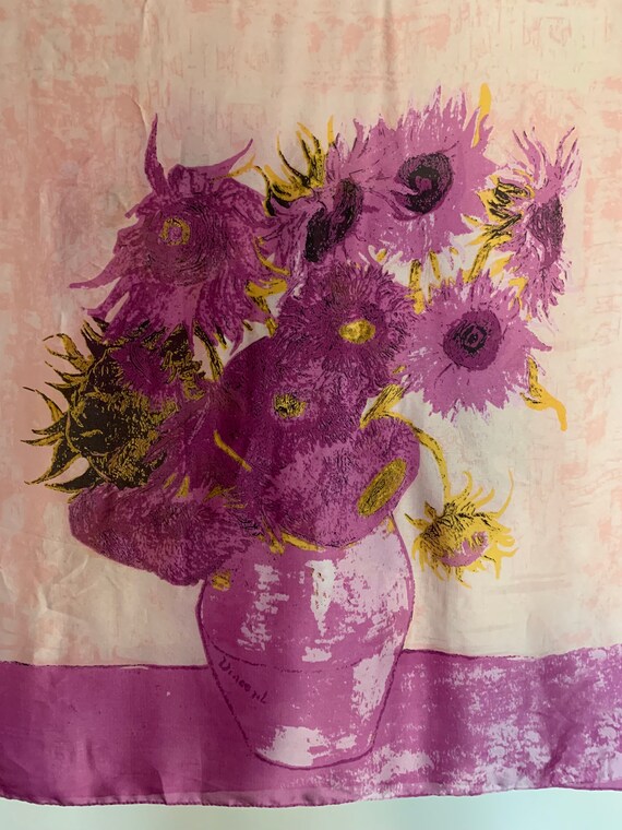 Extra Large Van Gogh Sunflowers Scarf Gem