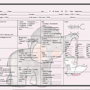 Nurse&#39;s Report Sheet - elephant background